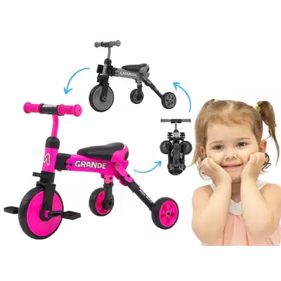 Milly Mally Grande Pink Rowerek 2w1