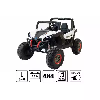 Buggy SuperStar 4x4 XMX603 MP3 Biały Dwuosobowy samochód terenowy dla dziecka