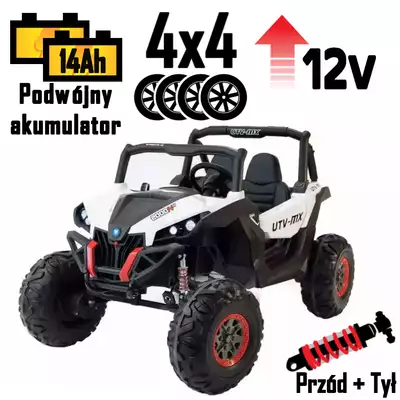 Buggy SuperStar 4x4 XMX603 MP3 Biały Dwuosobowy samochód terenowy dla dziecka