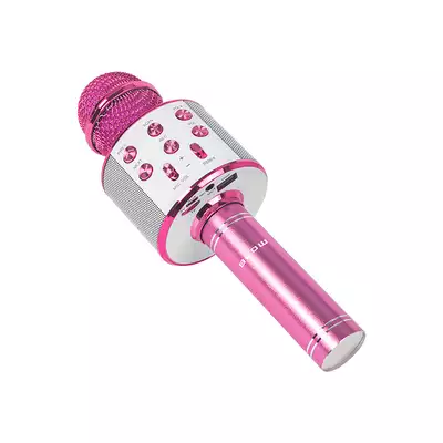 Mikrofon bezprzewodowy Karaoke Bluetooth Różowy