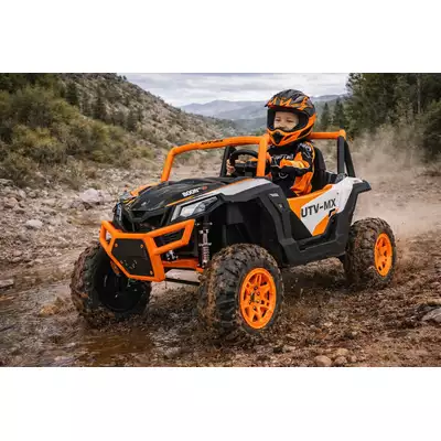 Buggy dla dzieci UTV-MX XMX613 Pomarańczowy 24V Duża terenówka 4x4