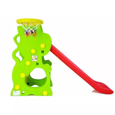 Zjeżdżalnia Plastikowa Dino z koszem + Piłka