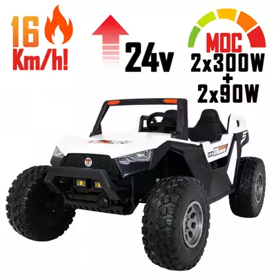 Duży terenowy Buggy SX1929 24V Clash Strong 4x4 780W Biały do 16 km/h