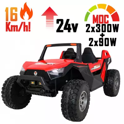 Duży terenowy Buggy SX1929 24V Clash Strong 4x4 780W Czerwony do 16 km/h