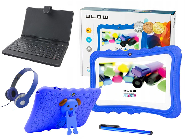 Tablet Edukacyjny dla dzieci KidsTab 7.4 Niebieski z klawiaturą